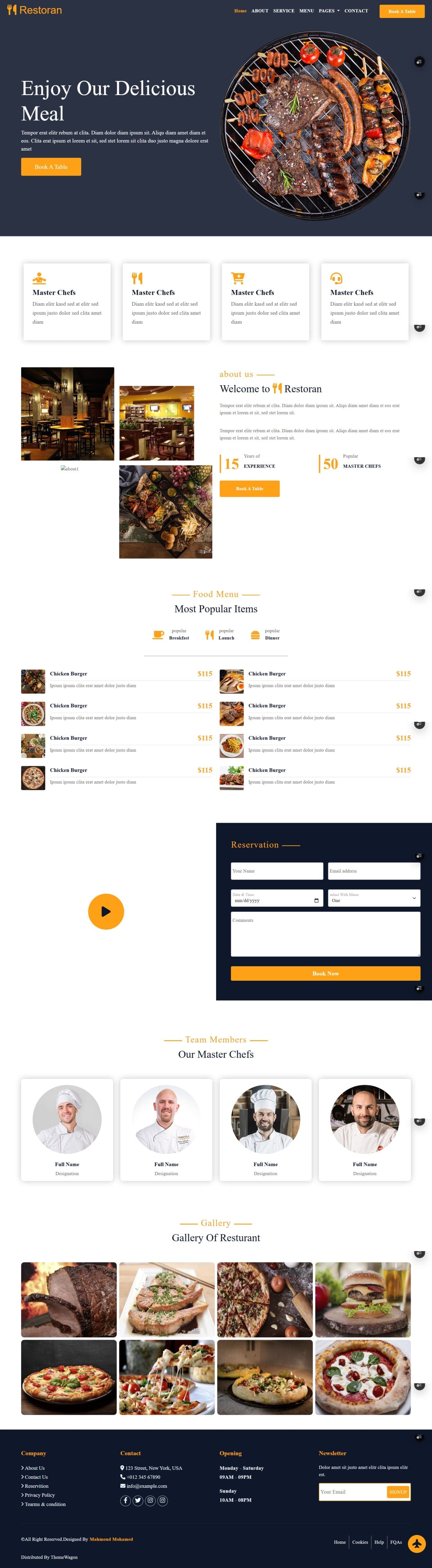 Resturant Websit